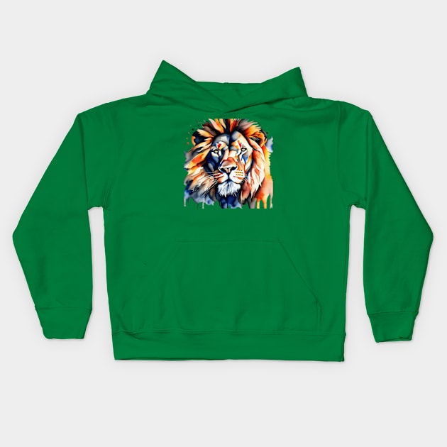 lion gift ideas, lion tees, lion kids tee Kids Hoodie by WeLoveAnimals